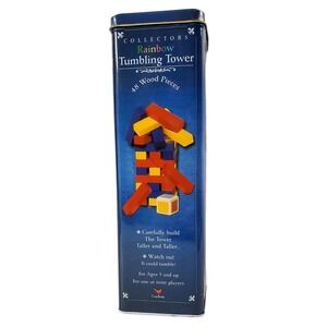 Collectors Rainbow Tumbling Tower Game ● 48 Wood Pieces ● Strategy Stacking Game